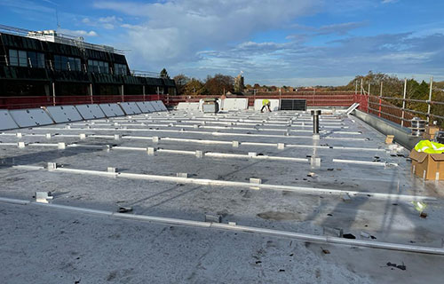60kW commercial flat roof project